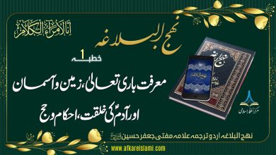 نہج البلاغہ خطبہ نمبر 1: آفرینش زمین و آسمان اور پیدائشِ آدم علیہ السلام