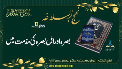 نہج البلاغہ خطبہ نمبر 13: اہل بصرہ کی مذمت میں