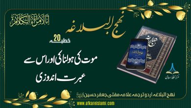 نہج البلاغہ خطبہ 20: موت کی ہولناکی اور اس سے عبرت اندوزی