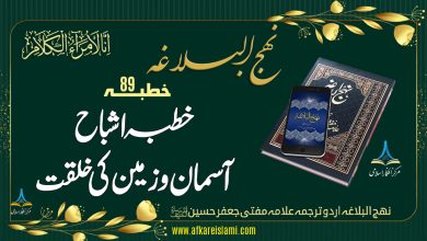 نہج البلاغہ خطبہ 89: خطبہ اشباح آسمان و زمین کی خلقت