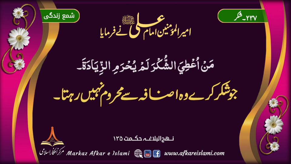 237۔ شکر