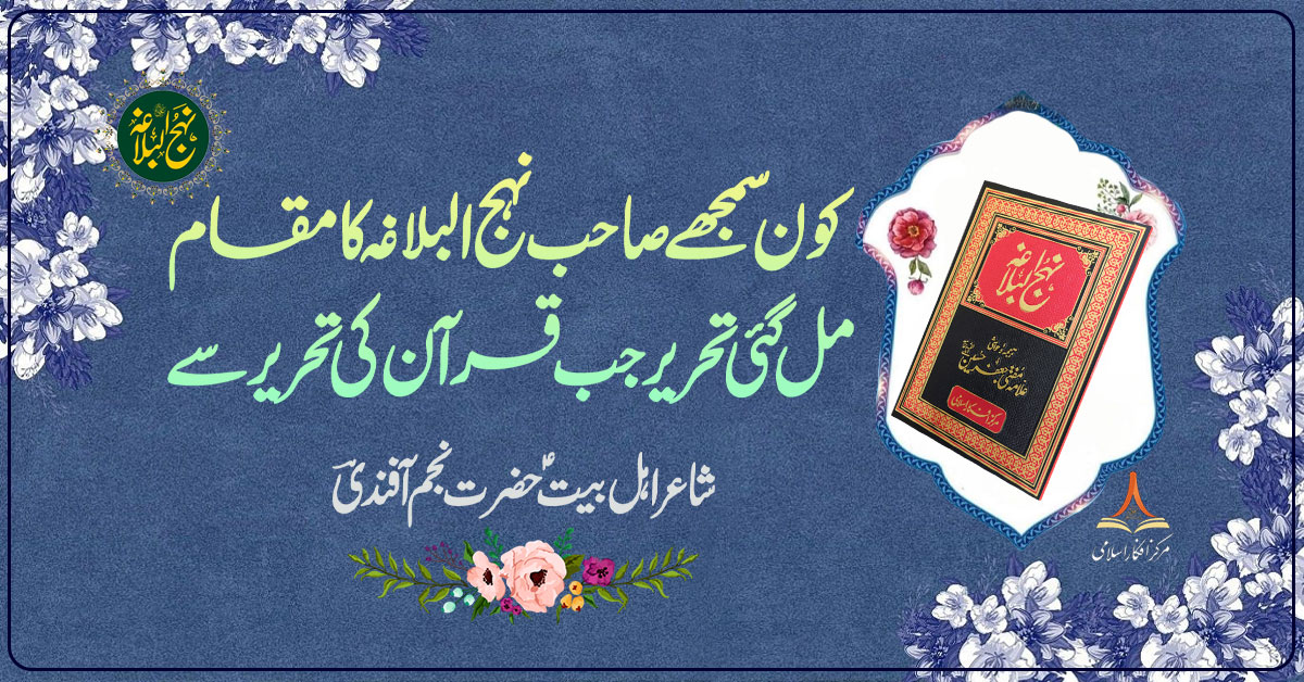 کون سمجھے صاحب نہج البلاغہ کا مقام