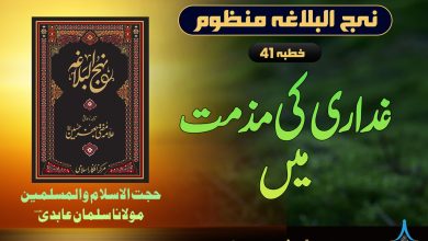 منظوم نہج البلاغہ خطبہ 41
