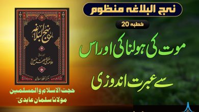 منظوم نہج البلاغہ خطبہ 20