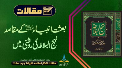 بعثت انبیاء علیہم السلام کے مقاصد نہج البلاغہ کی روشنی میں